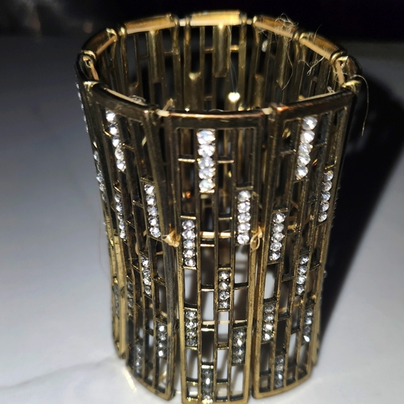 Gold Studded Cuff Bracelet - Picture 1 of 3